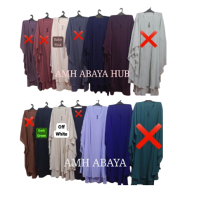 Butterfly Style Abaya with Matching Stollar β High Multi Chiffon | AMH Abaya Hub