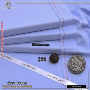 Sapphire Men’s Luxury Supreme Soft Cotton Fabric – 4.5 Meter Summer Collection