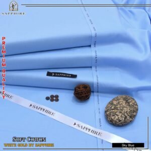 Sapphire Men’s Luxury Supreme Soft Cotton Fabric – 4.5 Meter Summer Collection