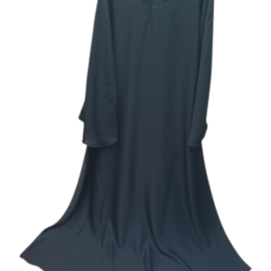 AMH ABAYA HUB Black Big Flair Simple Maxi Black Abaya – Nida Fabric