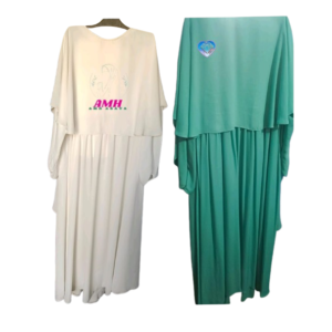 AMH ABAYA HUB Upper Attach Cape Abaya with Matching Stollar – Georgette