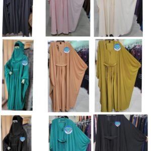AMH ABAYA HUB 4 Pieces Plate Style Balloon Belt Jilbab – Firdous Soft Summer Fabric