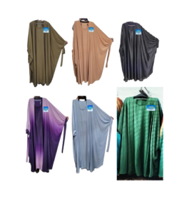 AMH ABAYA HUB 4 Pcs Tai Jilbab – Firdous/Manjan with Black Silk Inner