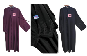 AMH ABAYA HUB Elegant Embroidered Bazu Abaya – Front Open Nida Abaya